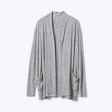 Softspun marled open-front cardigan