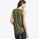 Drapey split-neck tank