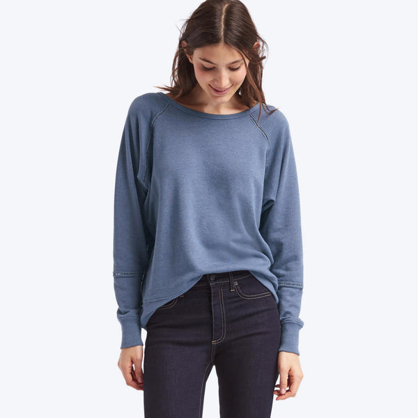 Slouchy pullover sweatshirt