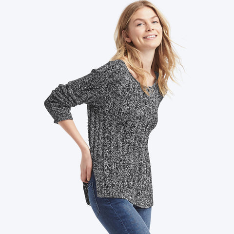 Chunky open-neck sweater