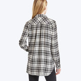 Soft metallic plaid tunic