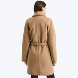 Plush shawl collar coat