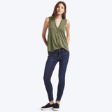 Drapey split-neck tank