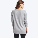 Heart intarsia drop shoulder sweater