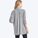 Softspun marled open-front cardigan