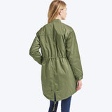 Long utility bomber parka