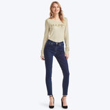 Happy intarsia crewneck sweater