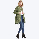 Long utility bomber parka