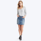 Soft open V-neck sweater