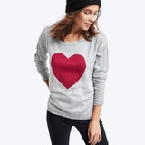 Heart intarsia drop shoulder sweater