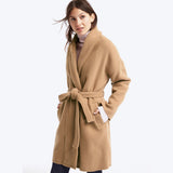 Plush shawl collar coat