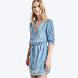 Tencel embroidered dress